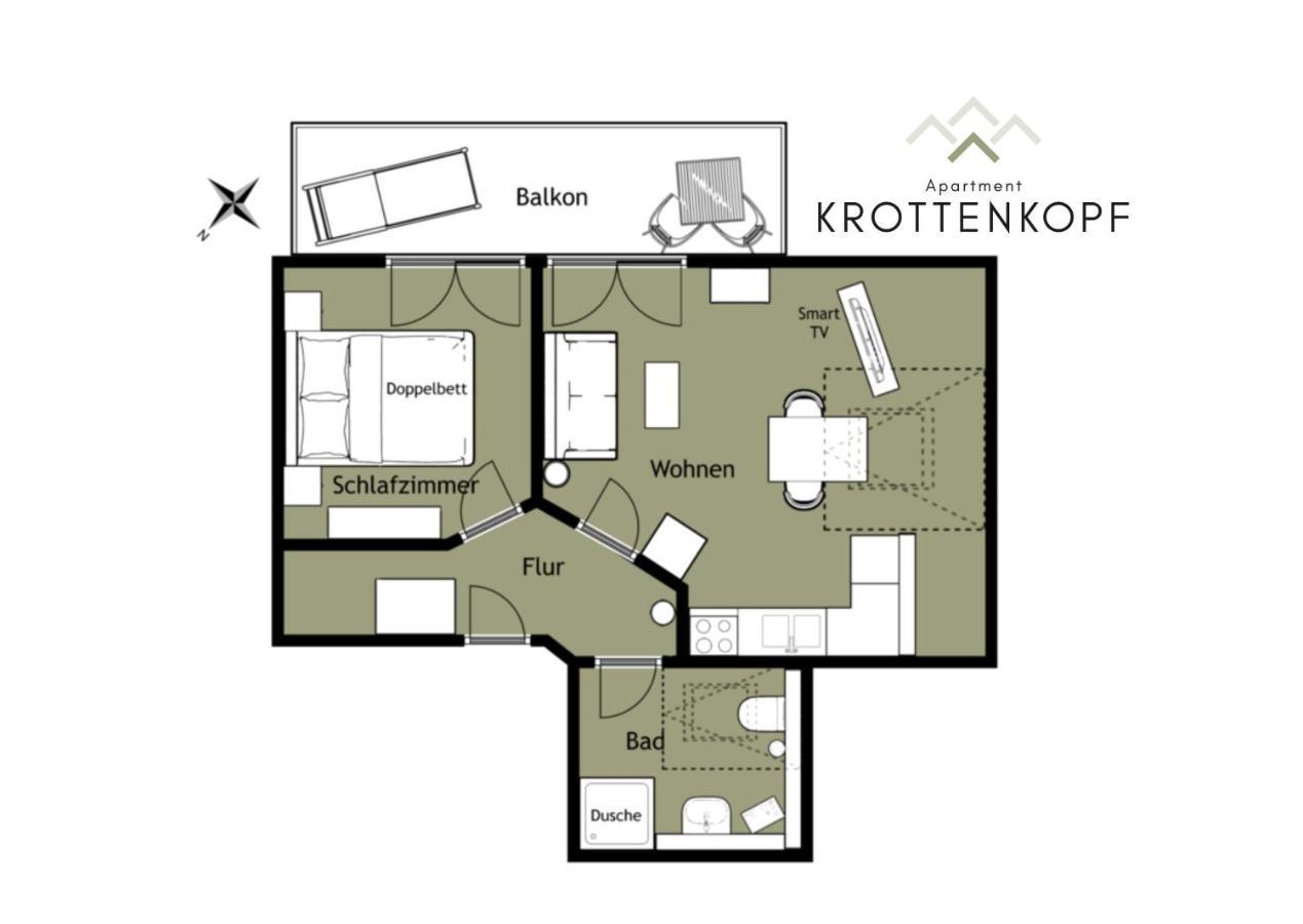 אובראו Das Bergquartier - Ferienwohnung Krottenkopf מראה חיצוני תמונה